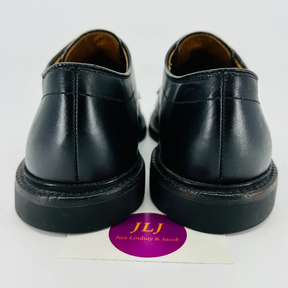Allen Edmonds Men's Warren Black Leather Bicycle Toe Oxford Shoes Size 9.5 C